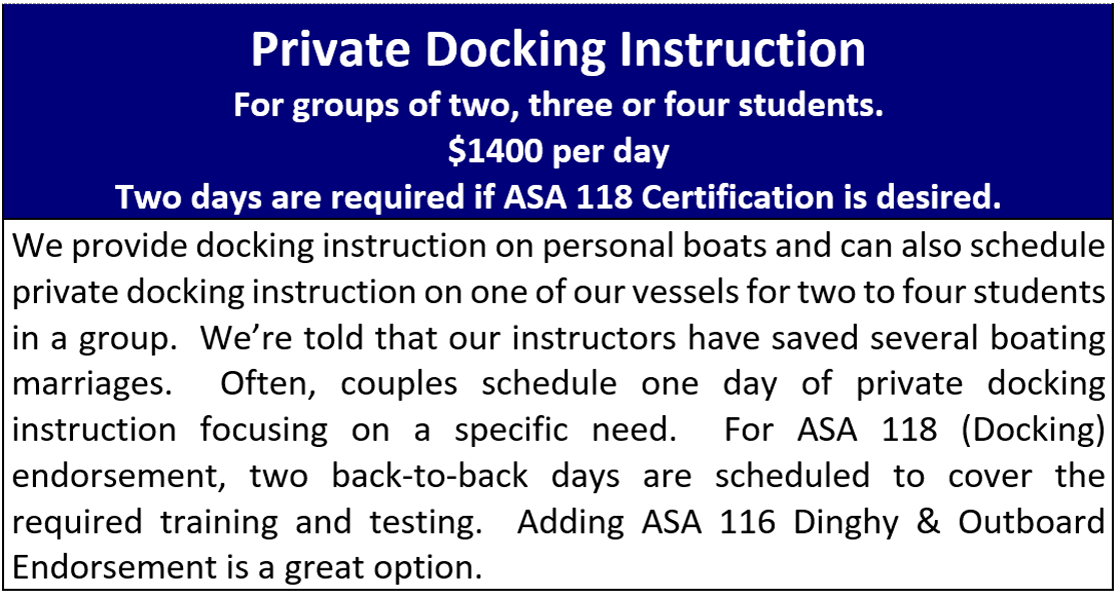 Private Docking class